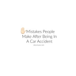 mistakes people make after being in a car accident